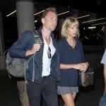 El actor Tom Hiddleston con su novia Taylor Swift