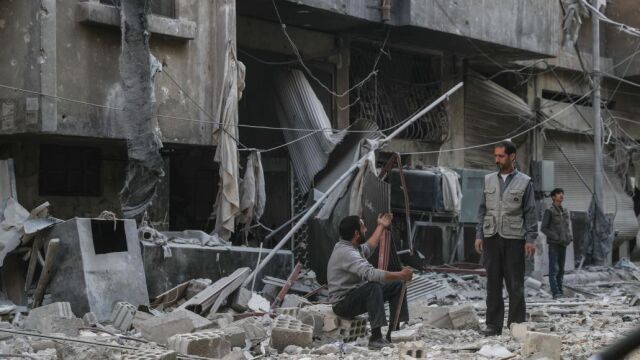 La ciudad de Douma tras ataques aéreos