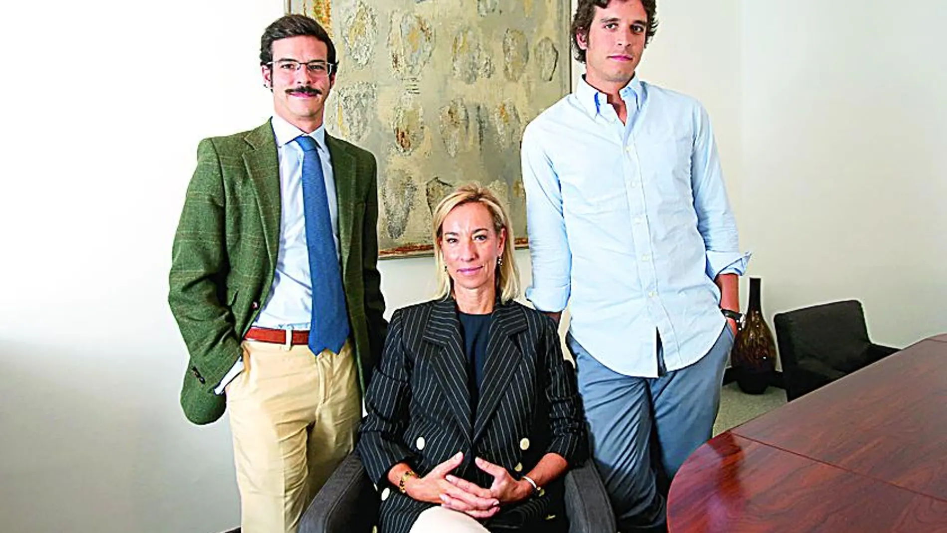 Carmen Mateo, la fundadora de Cariotipo MH5, con Jorge y José María Fernández Rúa