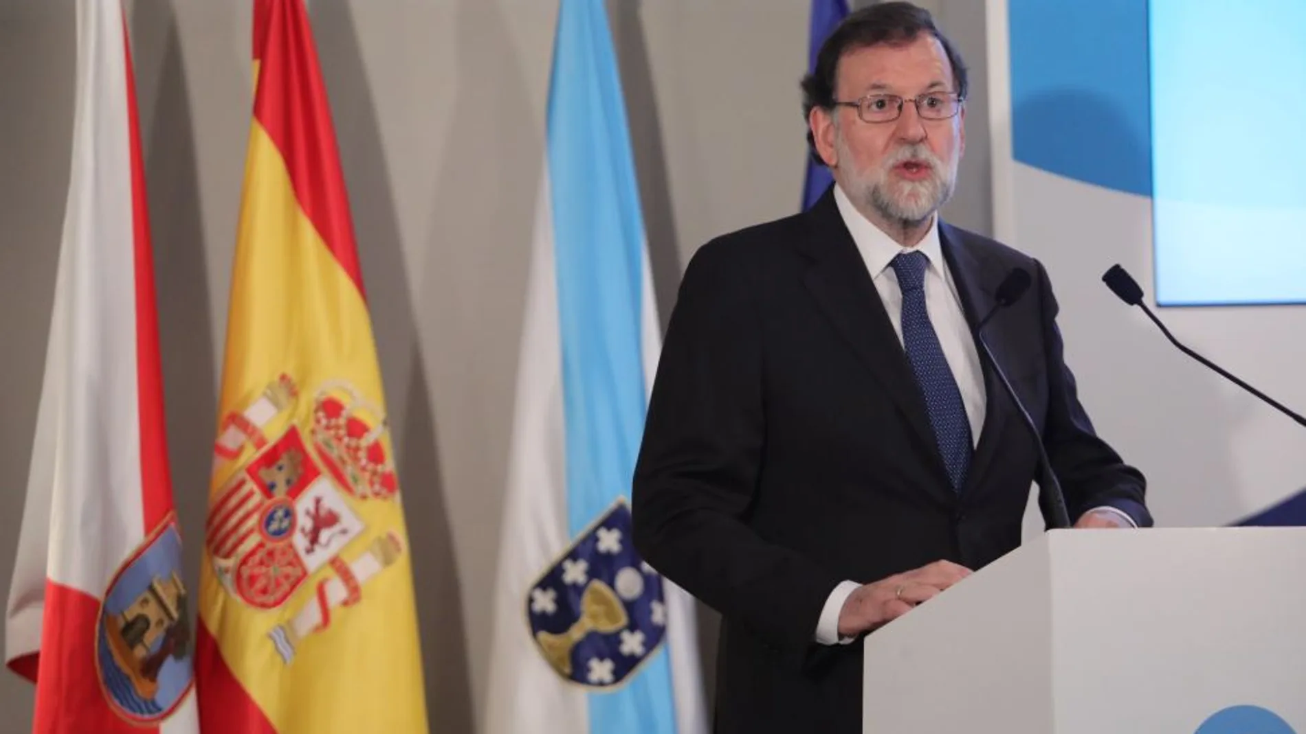 Mariano Rajoy, durante su intervención en la Asamblea del Círculo de Empresarios de Galicia