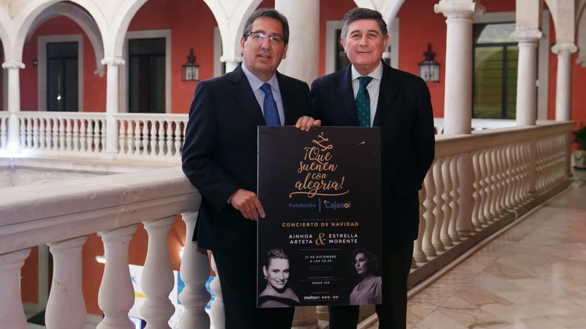 Antonio Pulido, junto al presidente de la Fundación Mehuer, Manuel Pérez