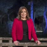 Susana Díaz, durante la grabación del tradicional mensaje de fin de año a los andaluces.