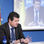 El portavoz del Consell, José Císcar, compareció ante los medios tras la reunión semanal del pleno del Gobierno valenciano