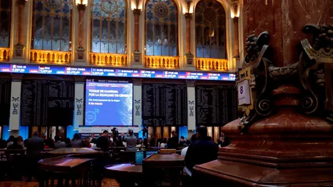 Imagen de hoy de la Bolsa de Madrid