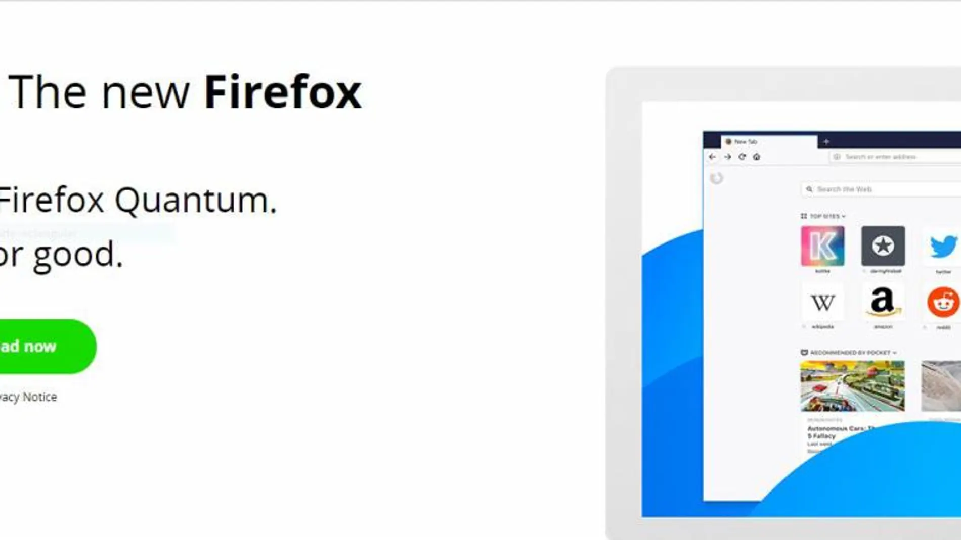 Firefox Quantum, la última actualización de Mozilla