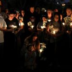 Vigilia en recuerdo a las víctimas anoche en Las Vegas, Nevada