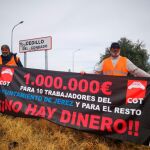 Los sindicalistas pretenden entregar un documento sobre la gestión municipal en Jerez a Pedro Sánchez