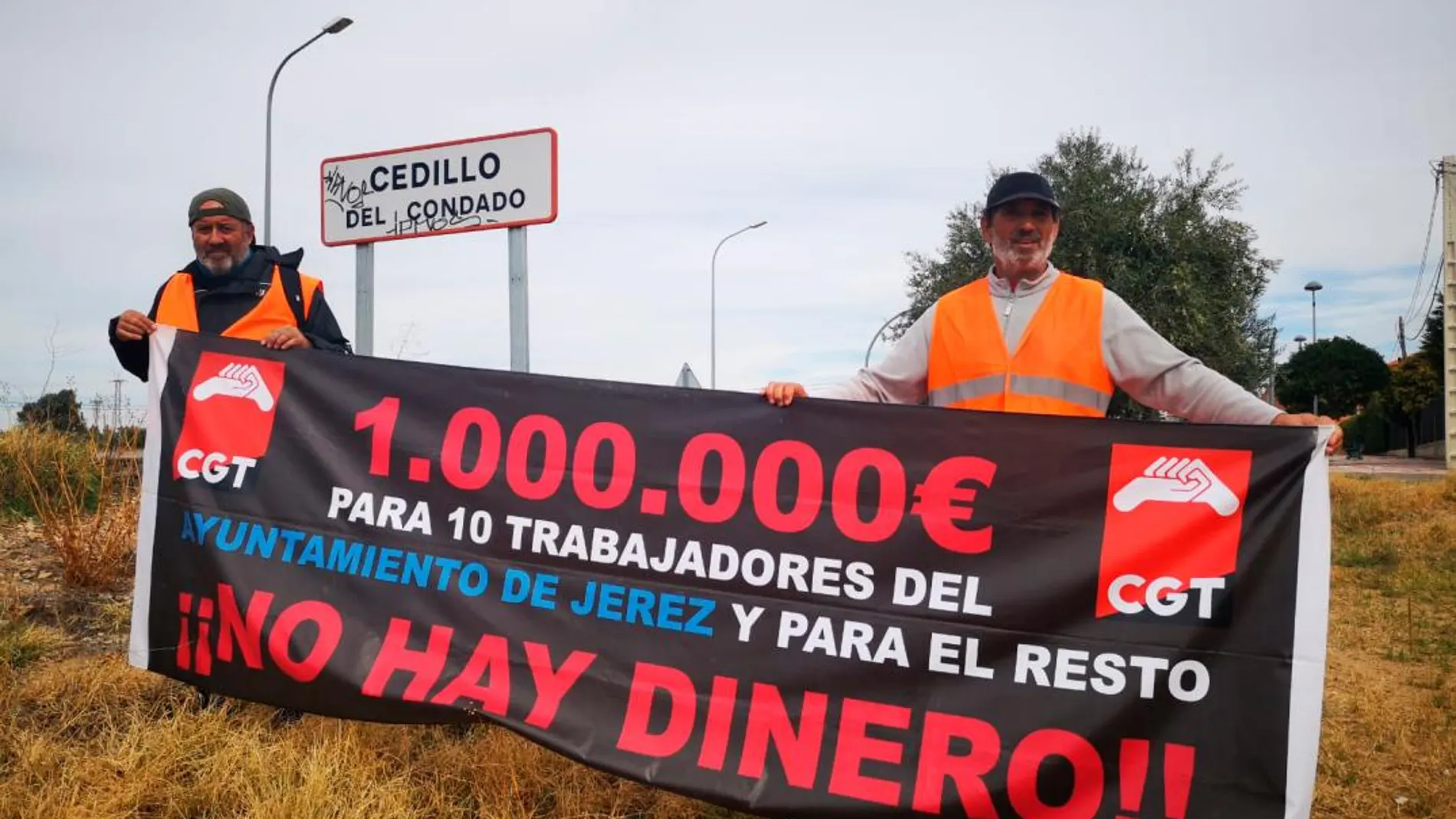 Los sindicalistas pretenden entregar un documento sobre la gestión municipal en Jerez a Pedro Sánchez