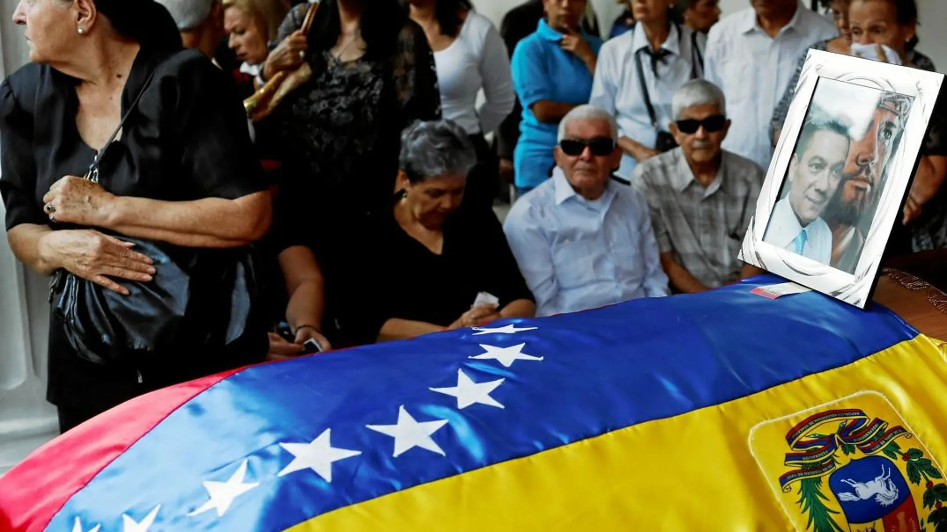 Imagen del funeral del concejal opositor Fernando Albán, ayer, en la Asamblea Nacional de en Caracas