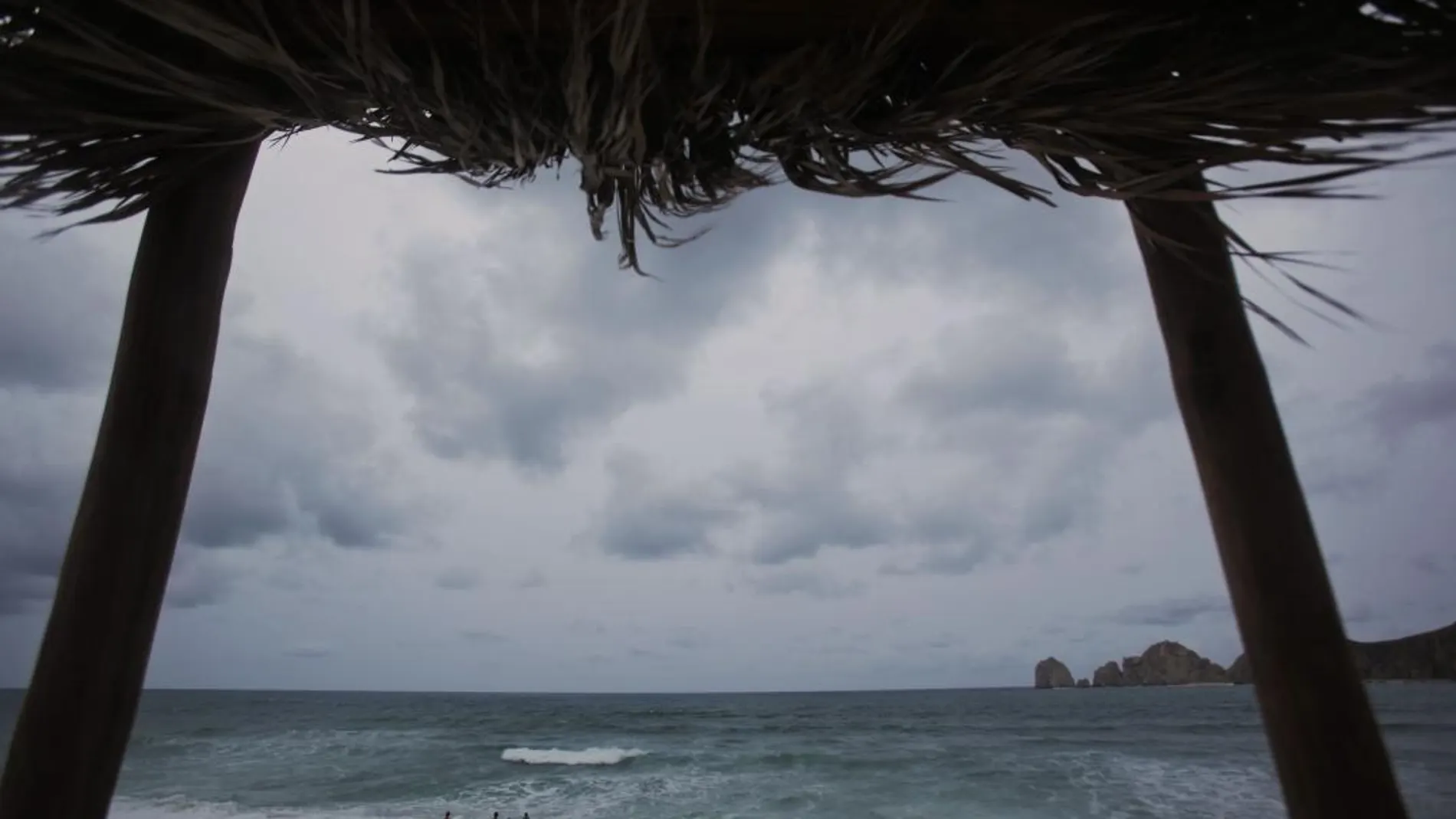 Momentos previos a la llegada de un huracán a México, en una imagen de archivo