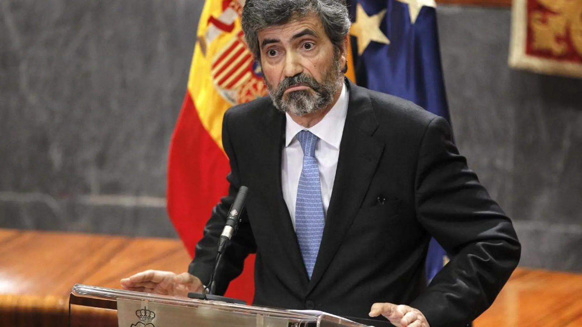 El presidente del Consejo General del Poder Judicial y del Tribunal Supremo, Carlos Lesmes. EFE