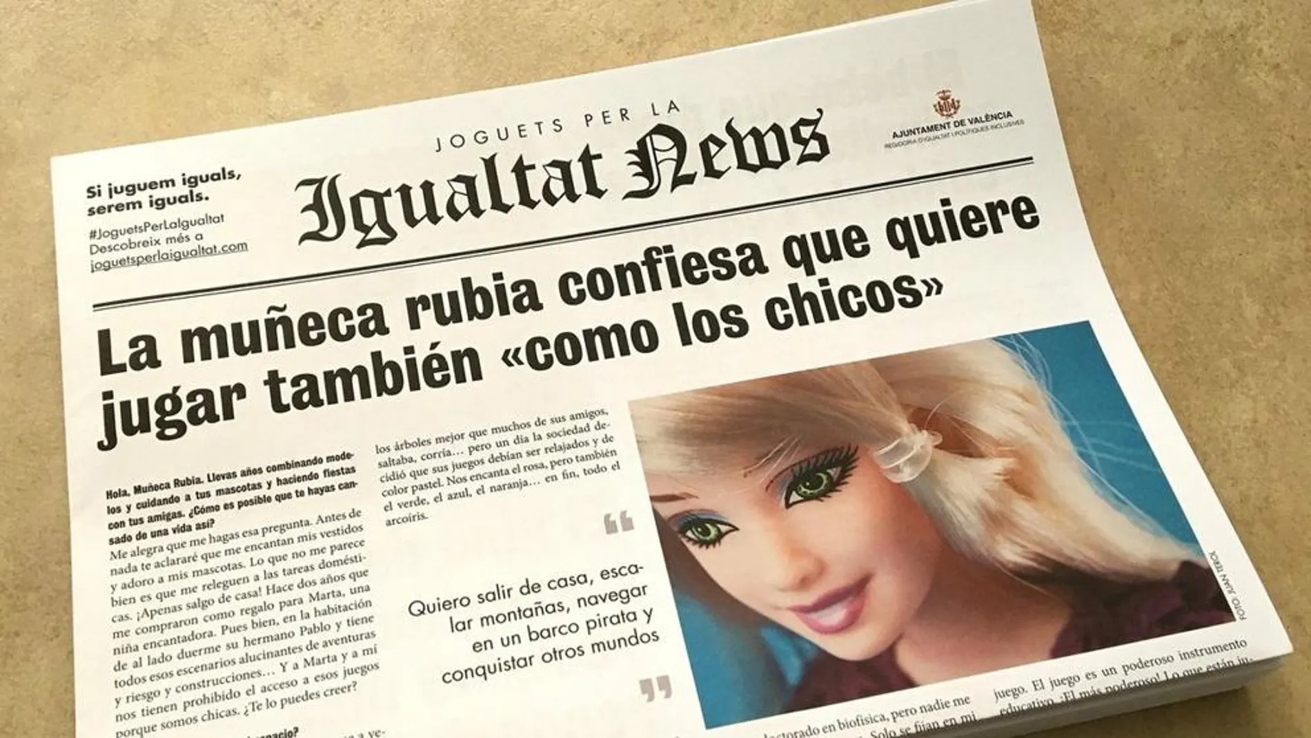 «Barbie» quiere escalar y «madelman» cocinar en una campaña contra el sexismo