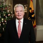 El presidente alemán, Joachim Gauck, durante el discurso navideño