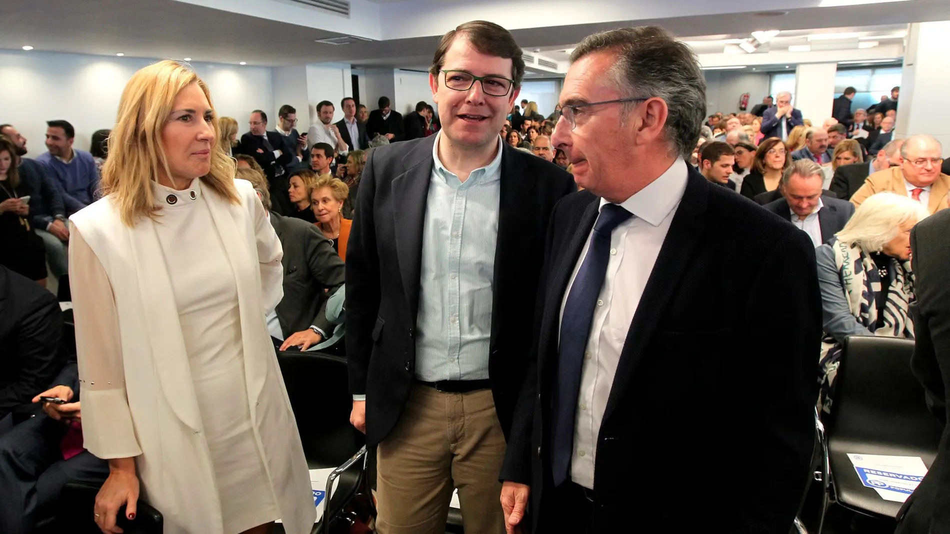 El presidente del PP de Castilla y León, Alfonso Fernández Mañueco, en la JUnta Directiva Nacional