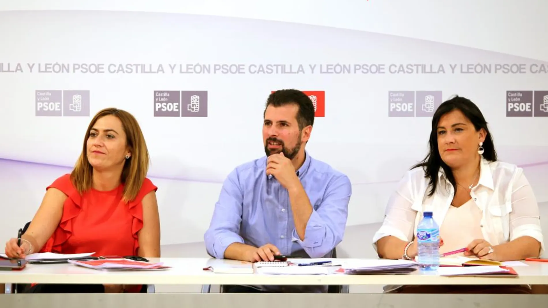 Luis Tudanca preside la Comisión Ejecutiva Autonómica del PSOE junto a Virginia Barcones y Ana Sánchez