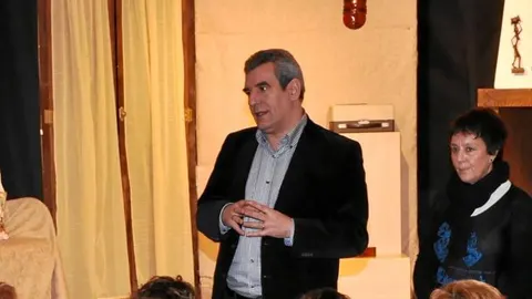 Villarrubia y Mercedes Martín, ayer en Ayllón