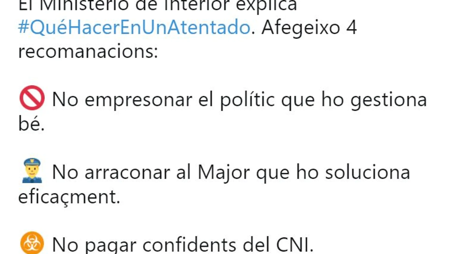 La indignante respuesta de Puigdemont a las recomendaciones sobre qué hacer en un atentado