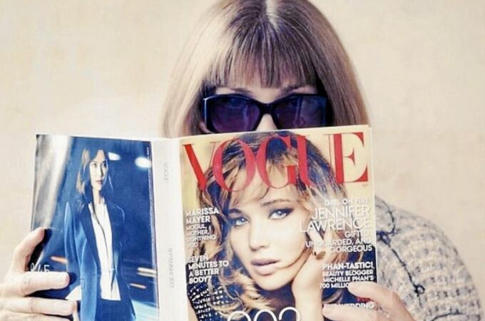 Anna Wintour, en quien está inspirada «El diablo de viste de Prada» es la editora jefa de la revista Vogue en EE UU