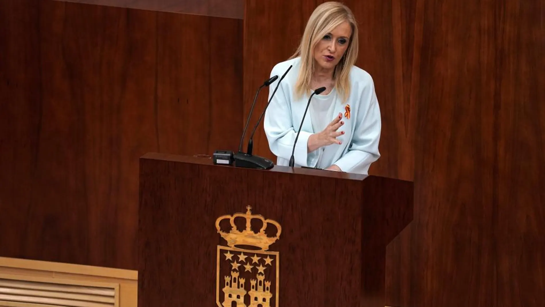 Cristina Cifuentes durante su intervención en la segunda jornada del debate sobre el estado de la región