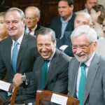Los expresidentes de la Generalitat Alberto Fabra, Eduardo Zaplana y Joan Lerma asistieron al acto de entrega de galardones
