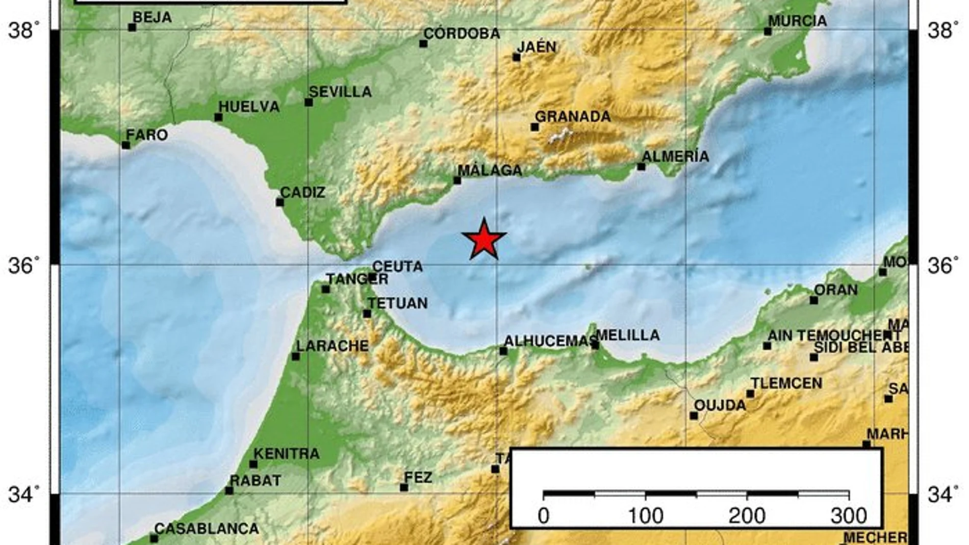 Un terremoto de 4 grados se deja sentir en la Costa del Sol