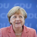 La canciller alemana, Angela Merkel, durante una reunión del partido en la sede de la Unión Cristiano- demócrata (CDU) en Berlín