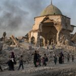 Imagen de la mezquita de Al Nuri, en 2017/Foto: Ap