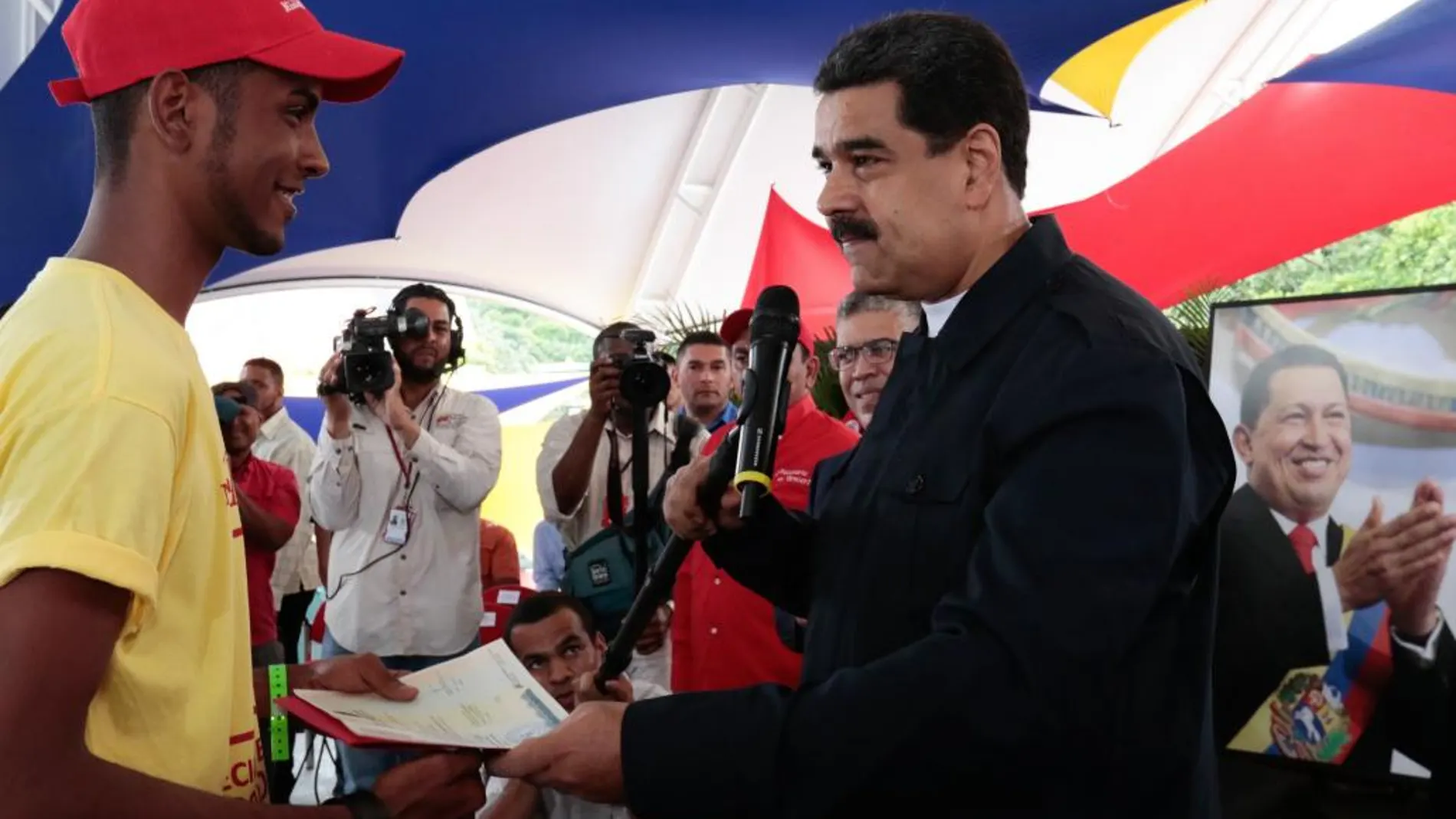 Maduro en un acto del gobierno hoy