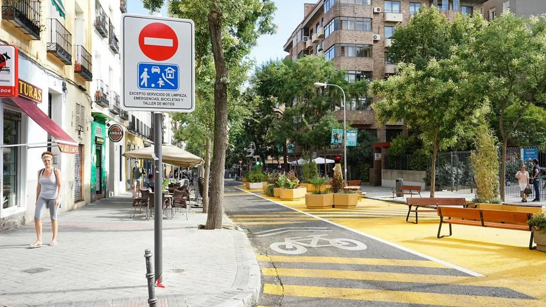 El Ayuntamiento de Madrid reabre al tráfico el tramo de la calle de Galileo peatonalizado