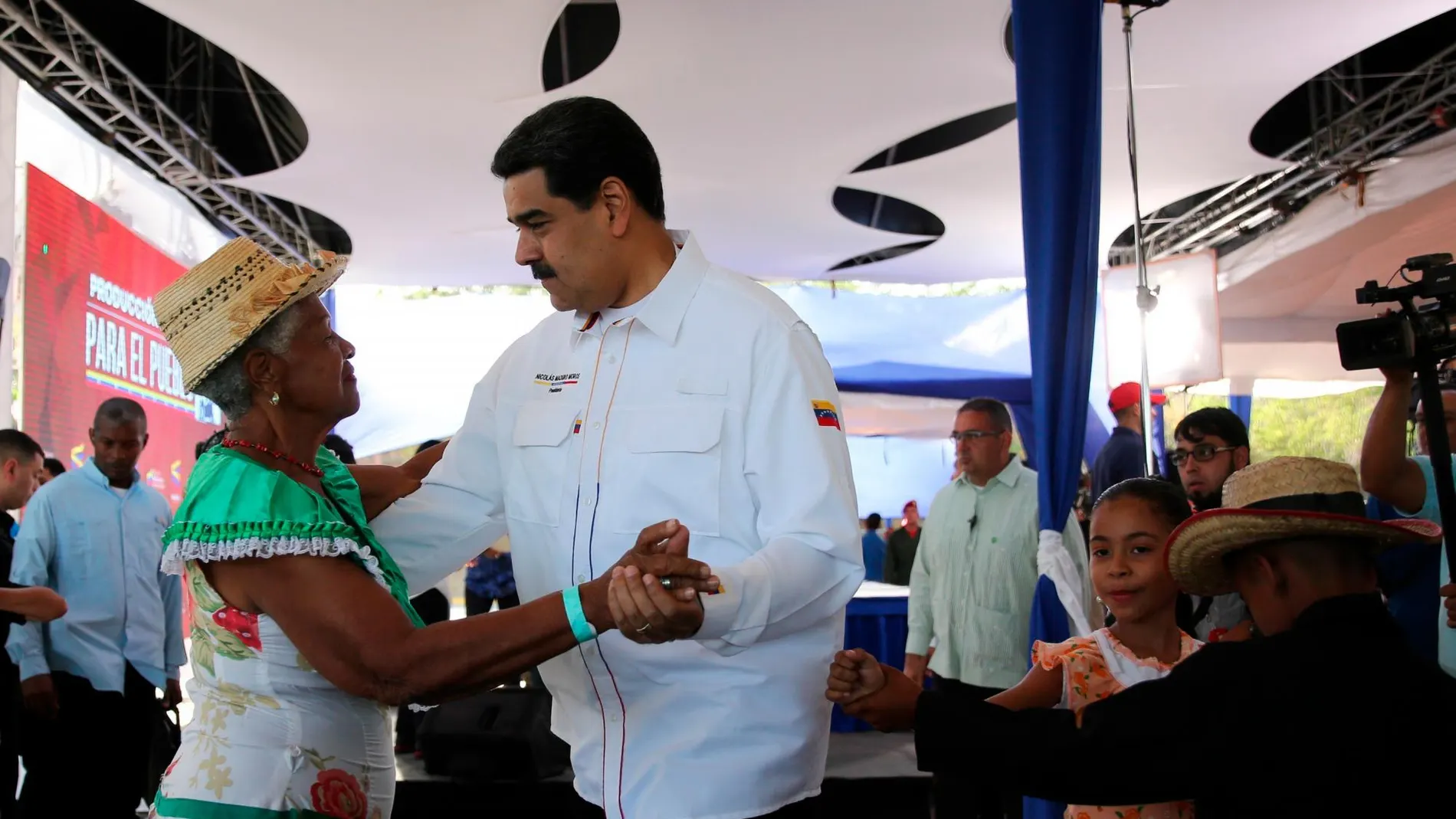 Nicolás Maduro durante un acto de gobierno este miércoles en el complejo agro-industrial Ezequiel Zamora, ubicado en San Francisco de Yare