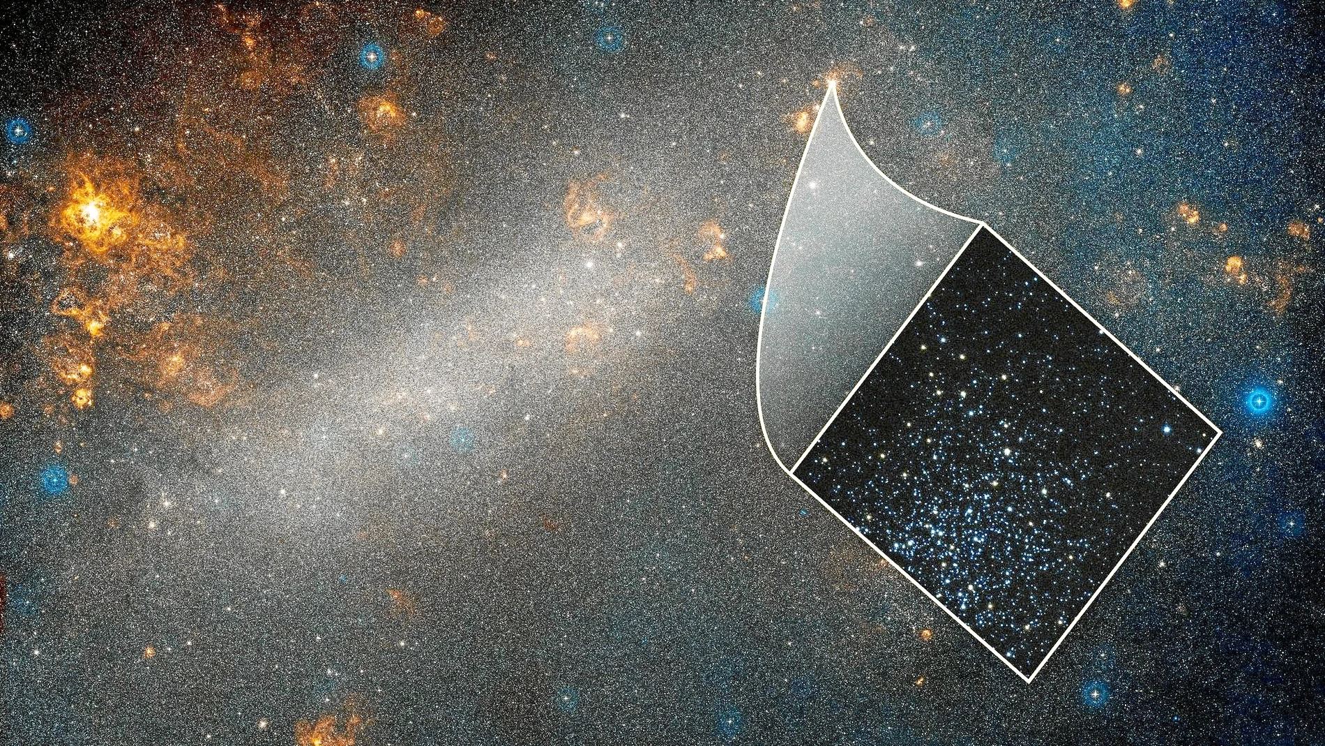 Uno de los muchos cúmulos de estrellas dispersos por la galaxia enana