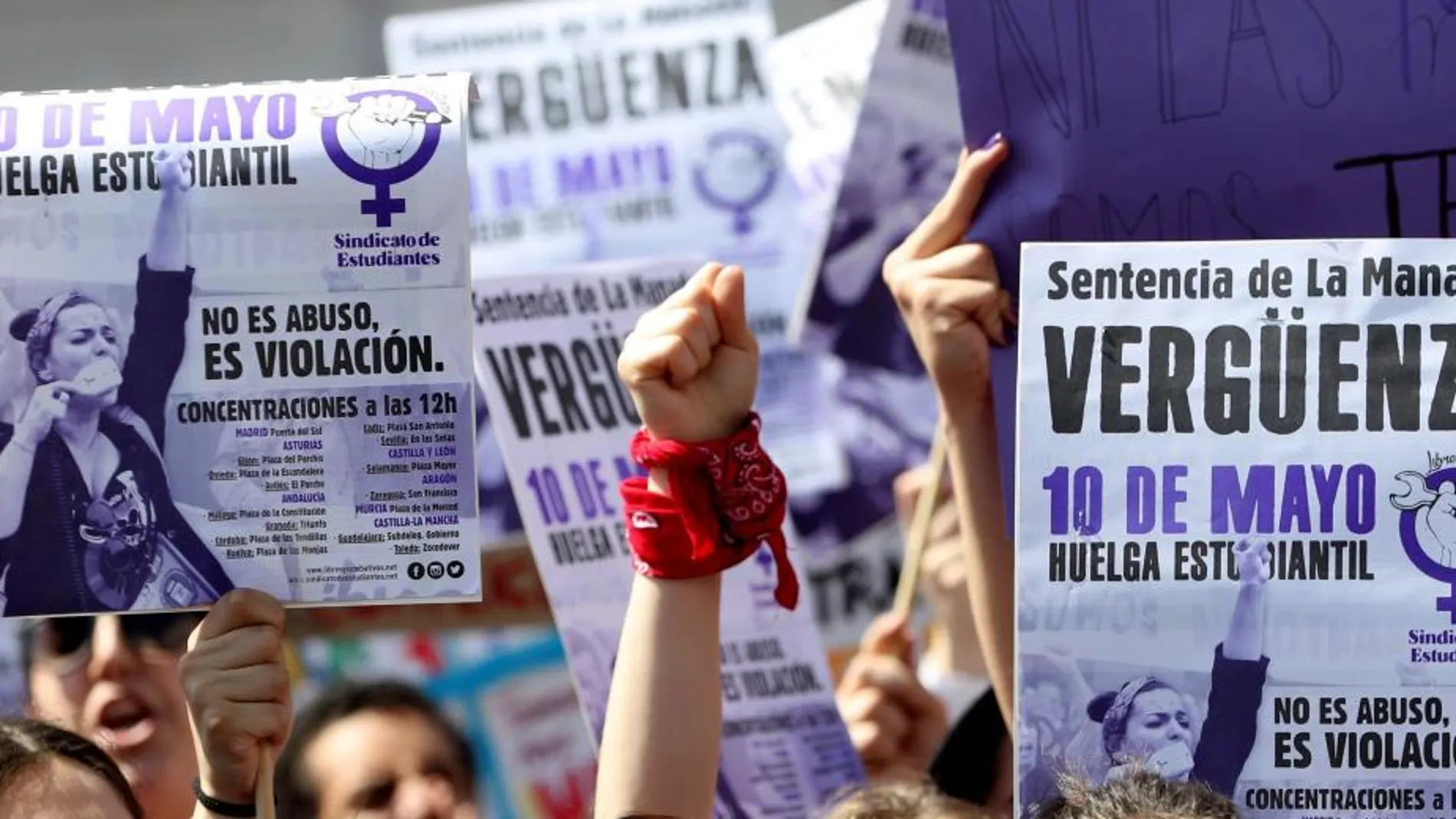 Manifestación en Madrid contra la sentencia de La Manada/Foto: Efe