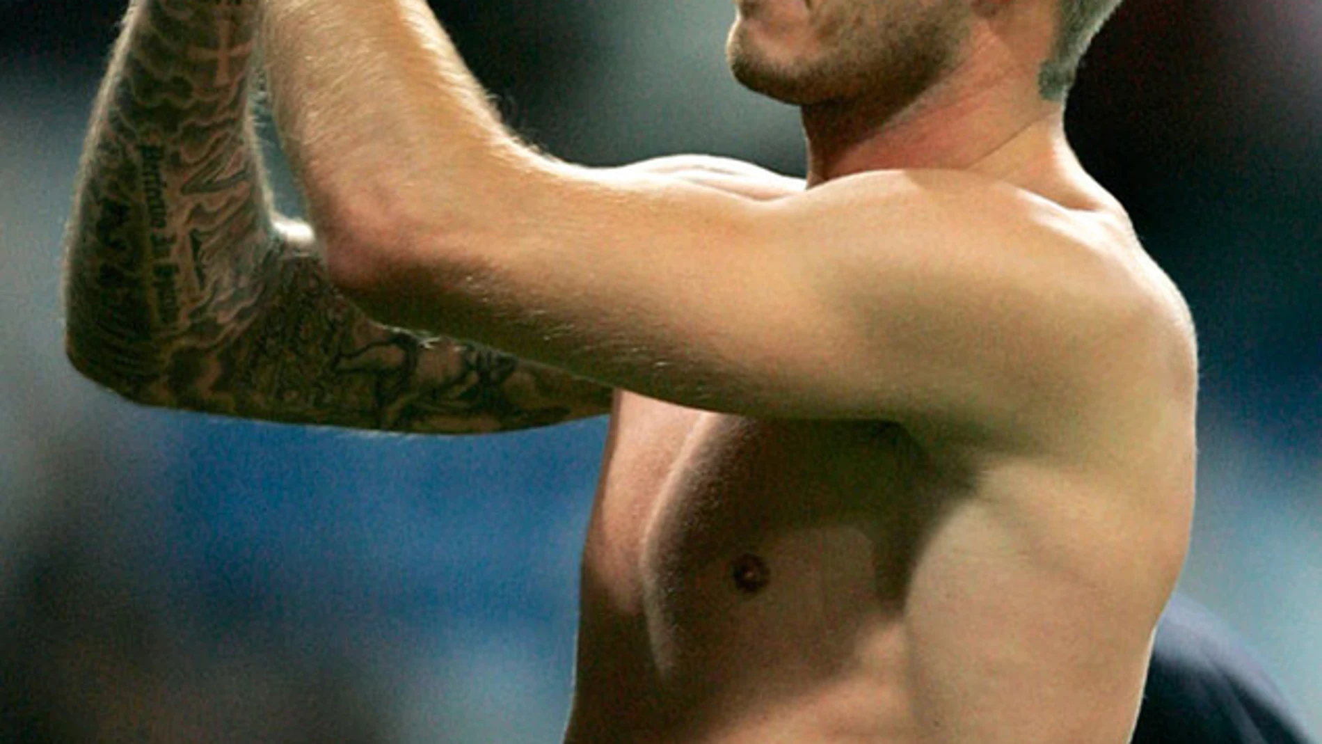 Beckham es uno de los usuarios habituales de los kinesio taping