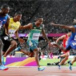 La llegada de la final de los 100 metros en la que Usain Bolt fue destronado