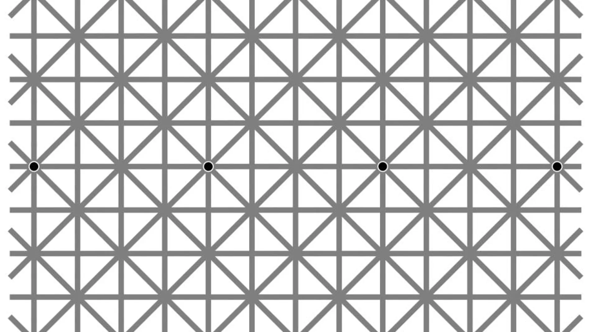 Los puntos desaparecen de la vista cuando se desvía la mirada hacia los lados o de arriba a abajo