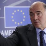 Pierre Moscovici, en una rueda de prensa