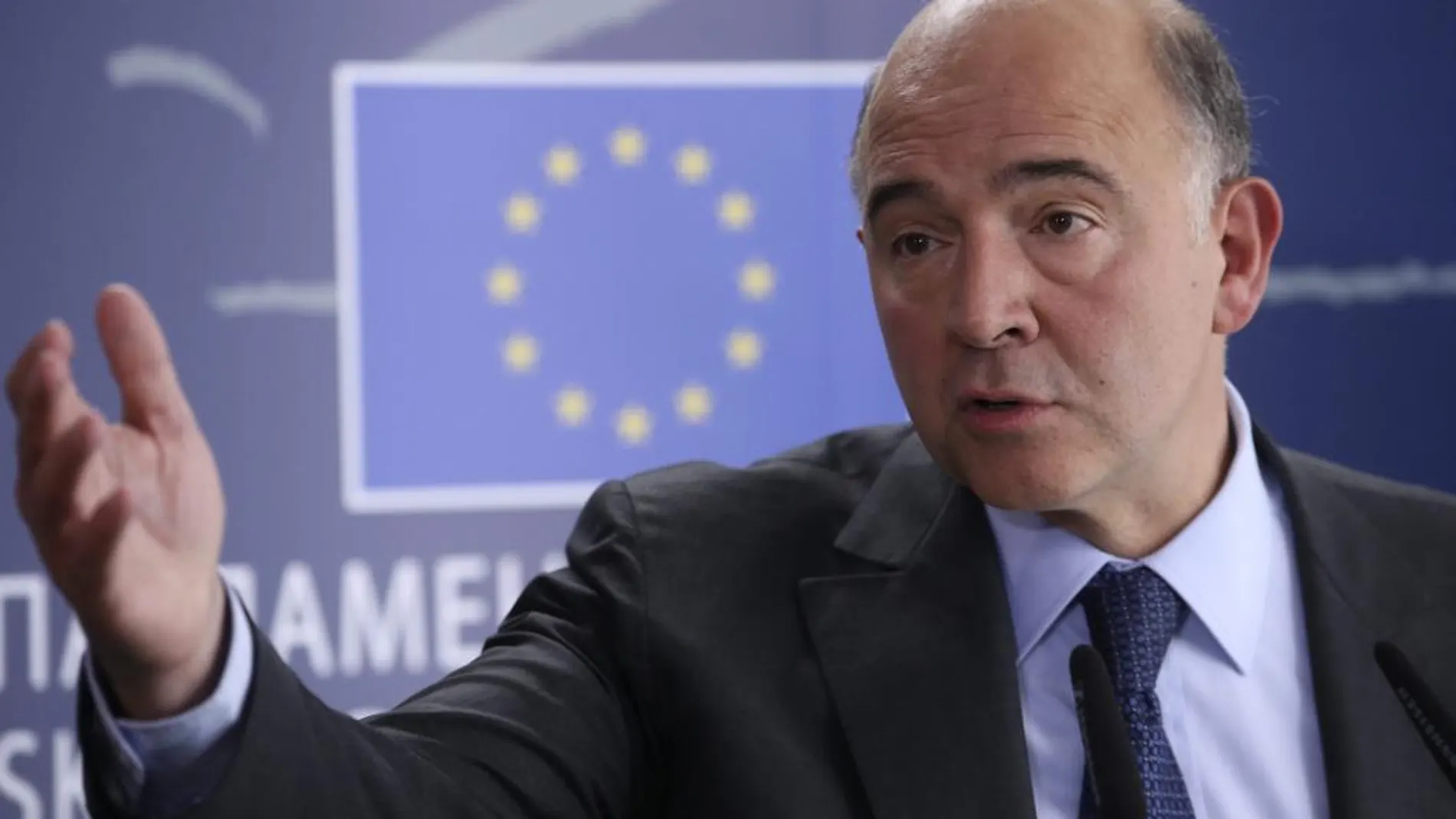 Pierre Moscovici, en una rueda de prensa