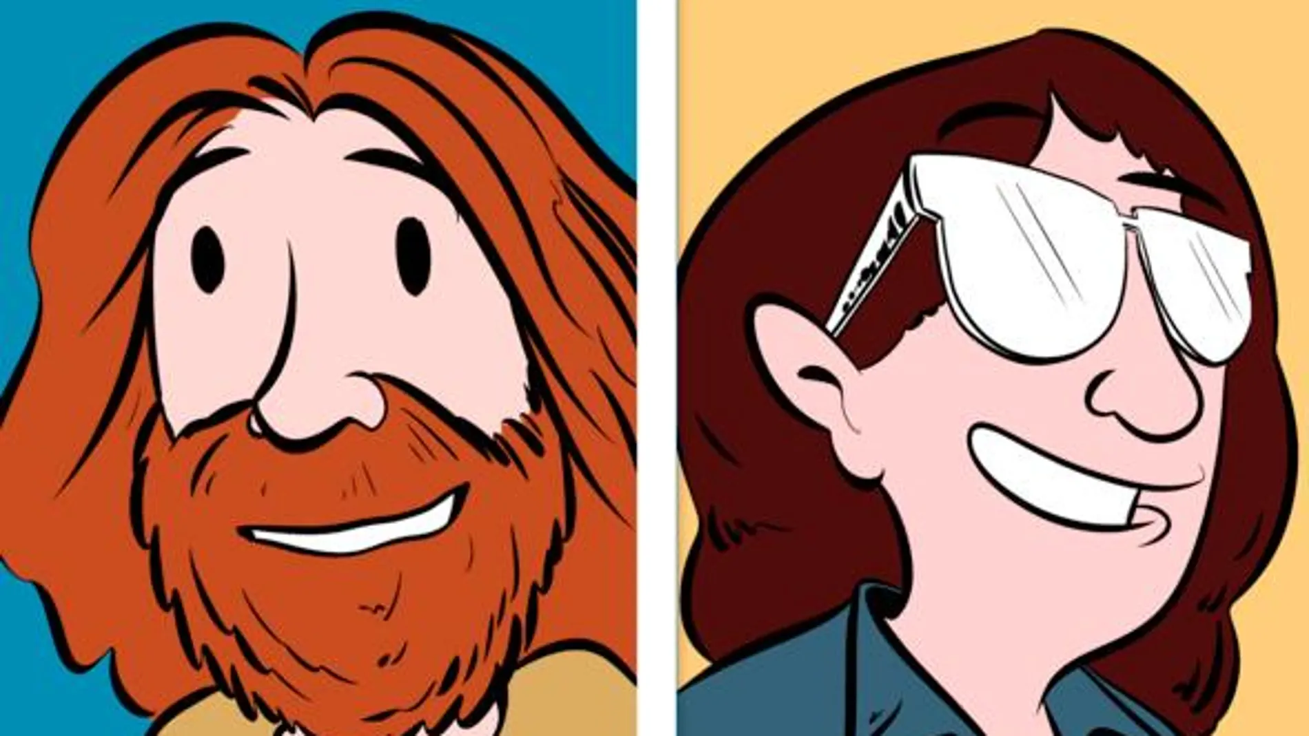 Caricaturas con las que les gusta retratarse a los autores Zach y Kelly Weinersmith. / Zach Weinersmith