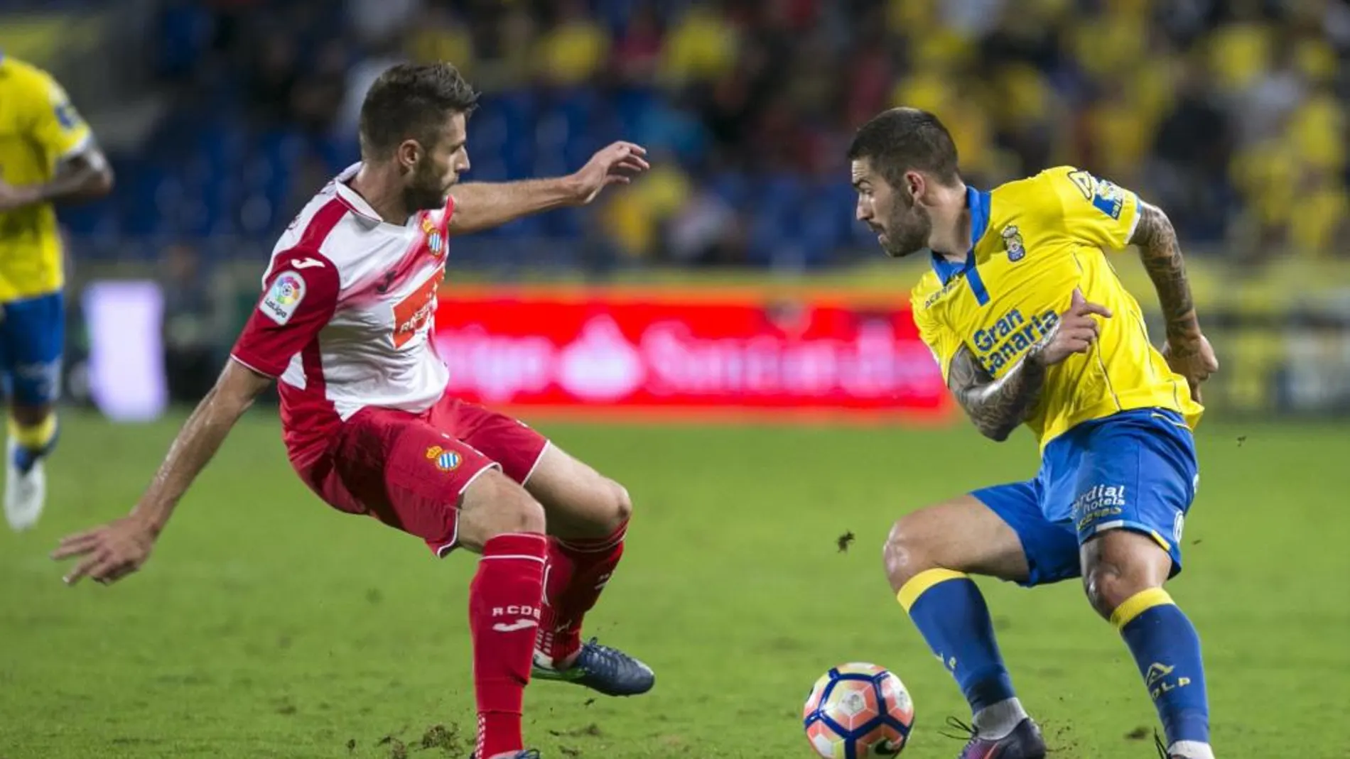 0-0. Los canarios no marcan por primera vez y el Espanyol ajusta su defensa