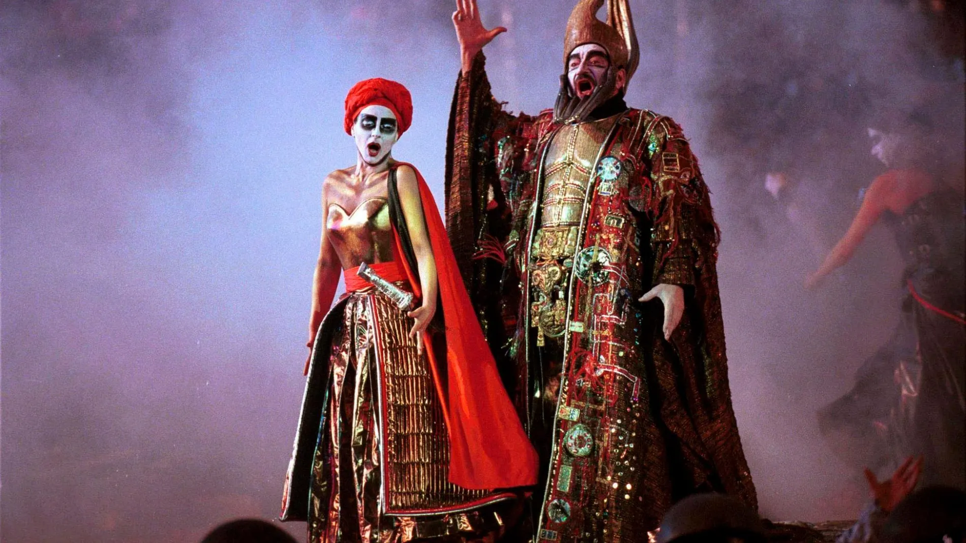 Sylvie Valayre, como Abigaille, y Renato Bruson, como Nabucco, en una representación de la ópera en Verona / Foto: Ap