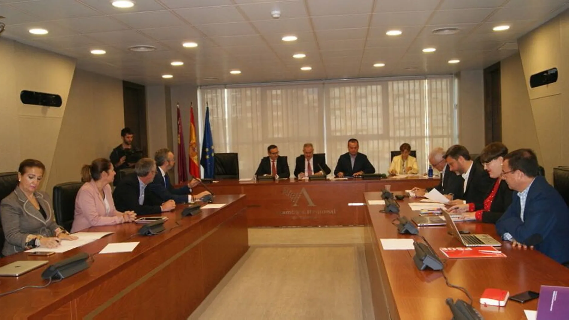 El delegado del Gobierno en la Región, el socialista Diego Conesa, compareció ayer en la Comisión de seguimiento sobre la llegada y las obras del AVE en la Asamblea Regional