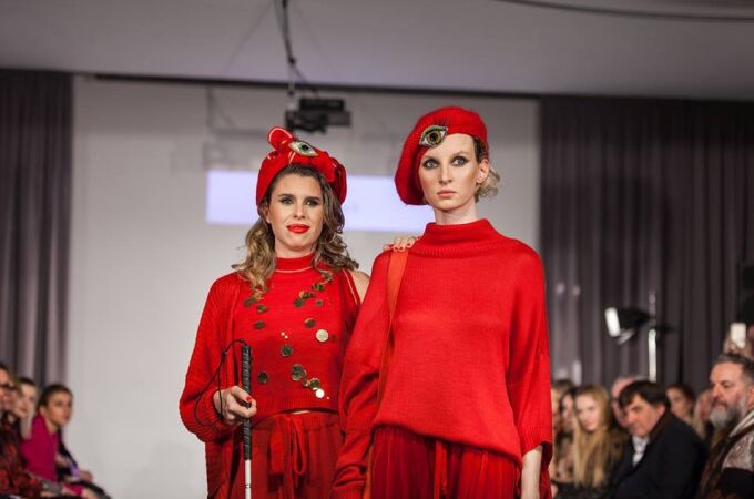 Mireia Mendoza, durante el desfile de "Esh by esh"en la semana de la moda de Milán