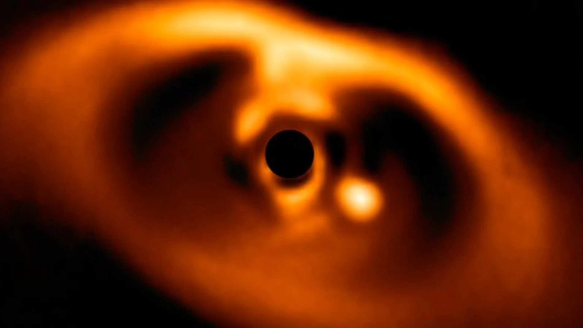 Imagen del planeta recién nacido PDS 70b captada por SPHERE / Foto: ESO