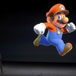 El creativo de Nintendo Shigeru Miyamoto, durante el acto de Apple en el que la empresa anunció sus novedades