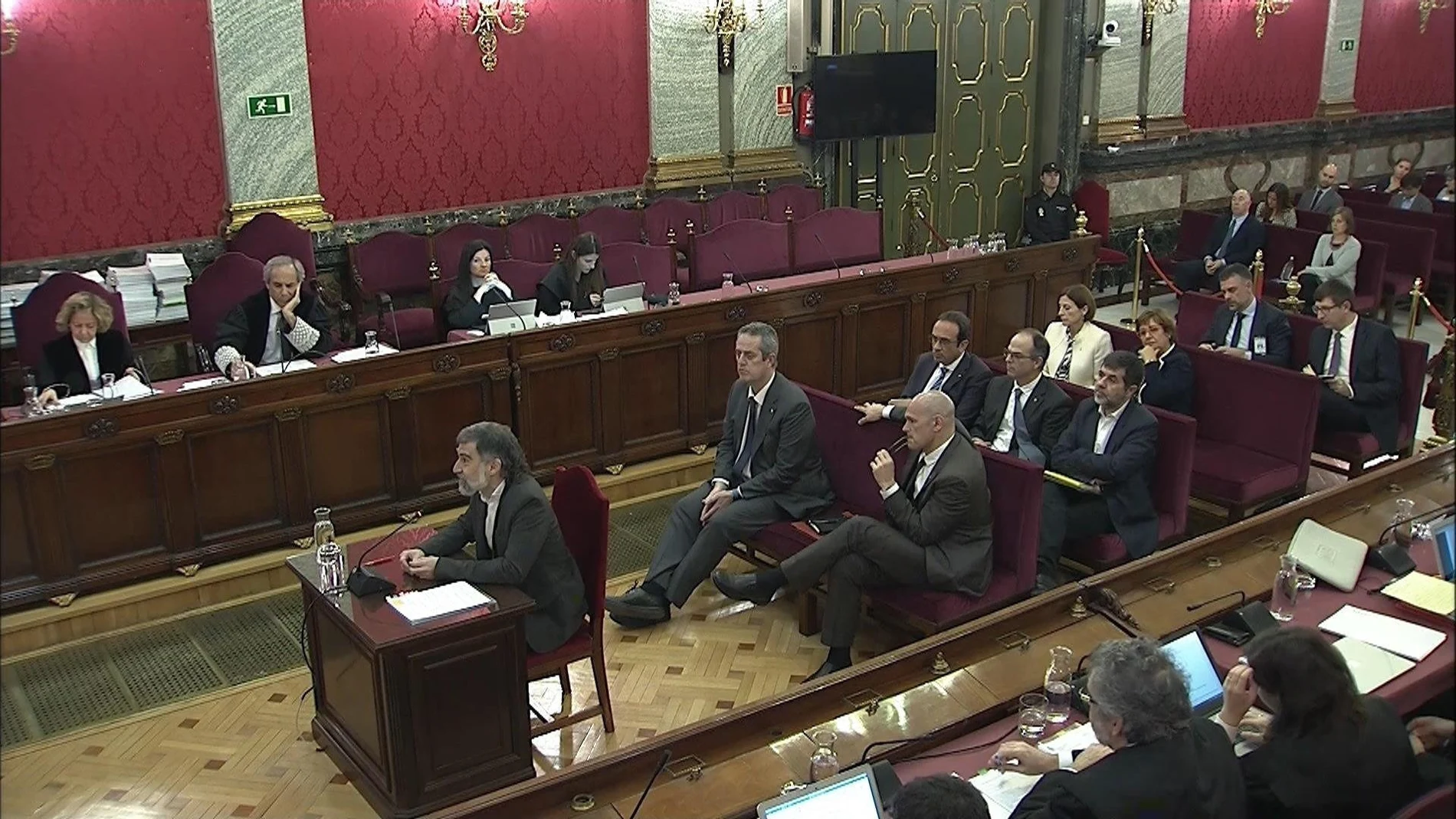 El ex presidente de Omnium, Jordi Cuixart, en su declaración en el Supremo