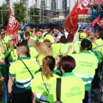 Protestas de barrenderos en Madrid la pasada semana