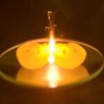 Uvas ardiendo en el experimento