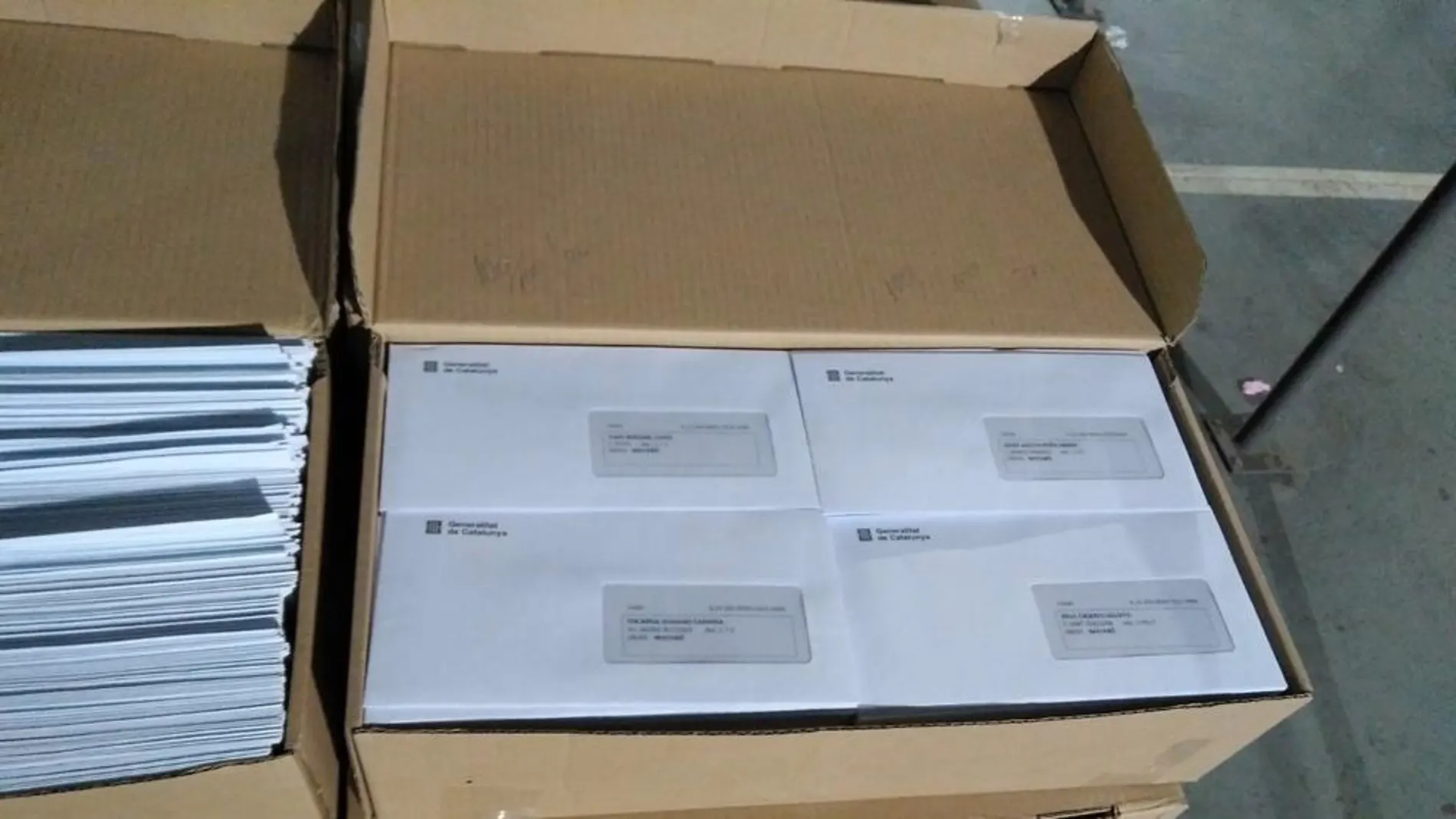 Notificaciones de las mesas electorales incautadas por la Guardia Civil