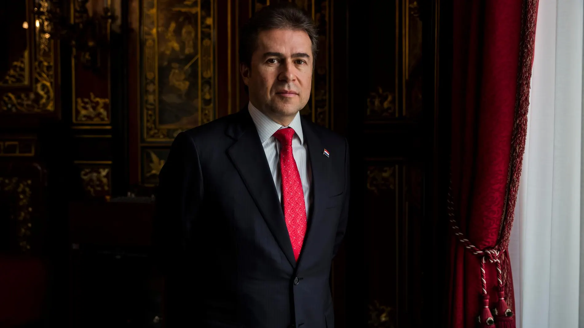 El ministro de Exteriores de Paraguay, Luis Alberto Castiglioni, en Casa de América/Alberto R. Roldán
