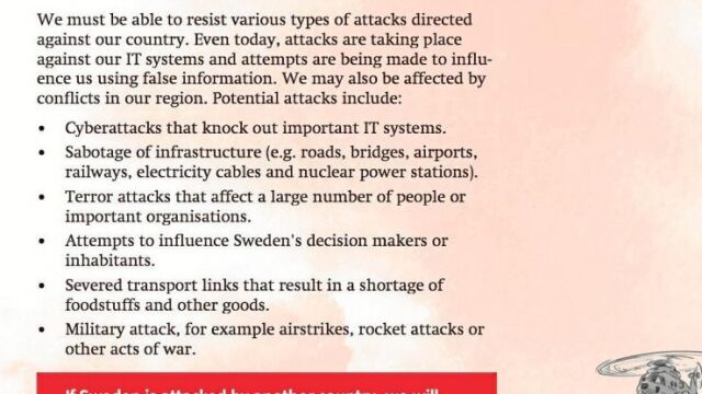 Suecia prepara a su población para la guerra